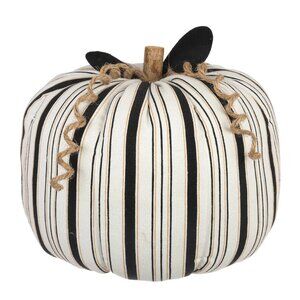 Patterned Fabric Pumpkin/Black & Gold Stripes/X-Large/NWT